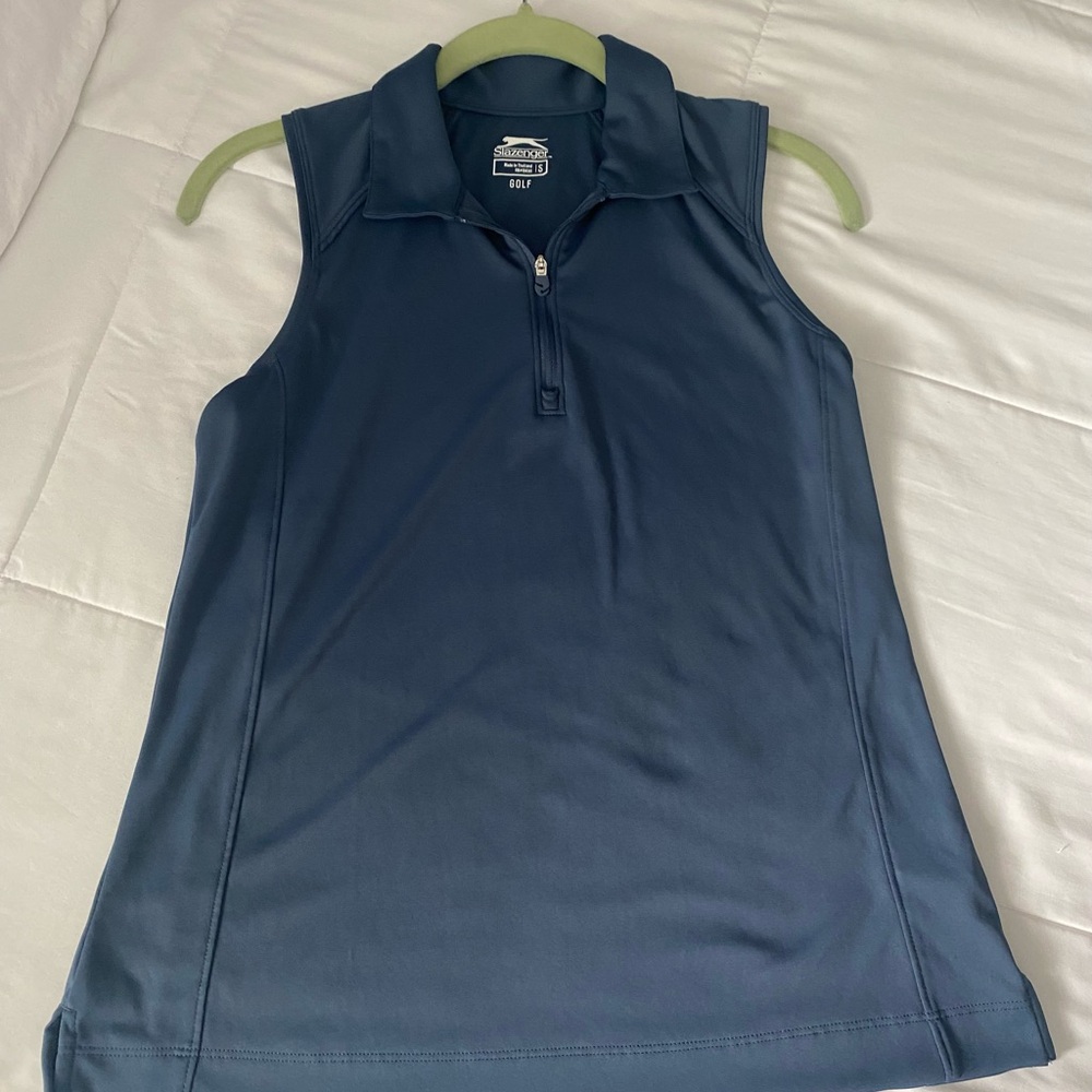 Blue Sleeveless golf  Shirt